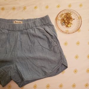 Madewell Chambray Pull On Shorts